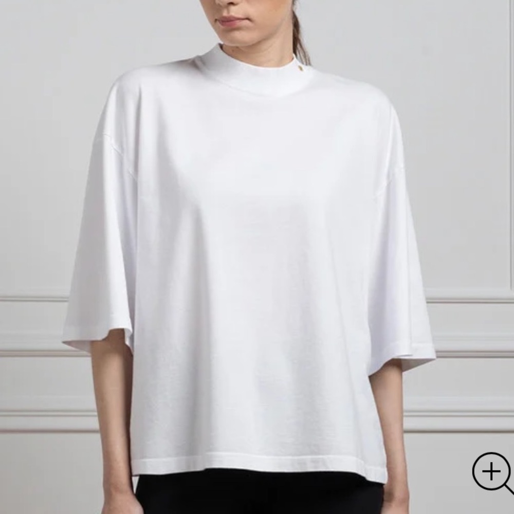Anine Bing Palmer Logo Charm Tee White